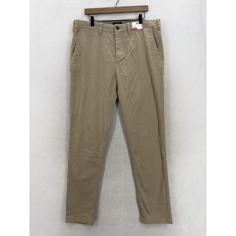 Express Chino Pants Mens 38x32 Beige Athletic Fit Straight Leg Workwear NWT